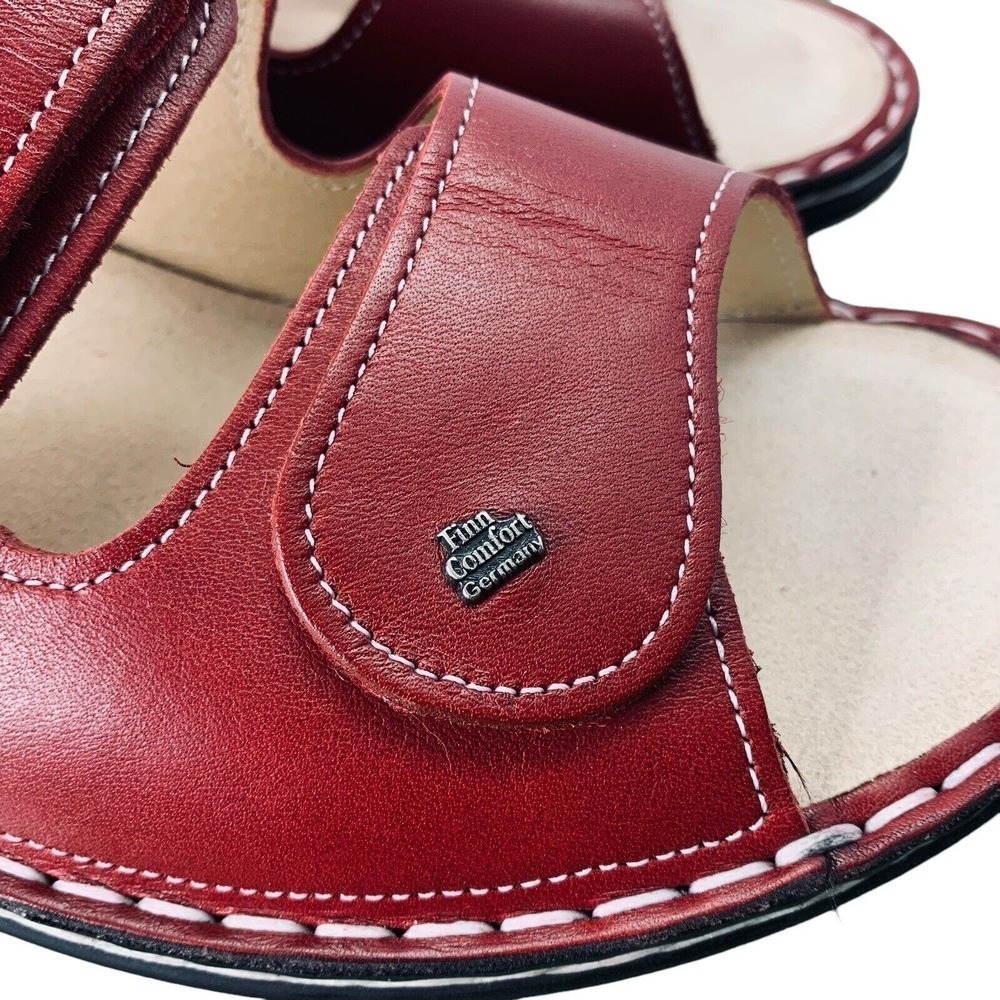 Finn Comfort Sansibar Venezia Red Sandals Womens Size 12 US 43 EU NWOT $225 - Picture 10 of 16